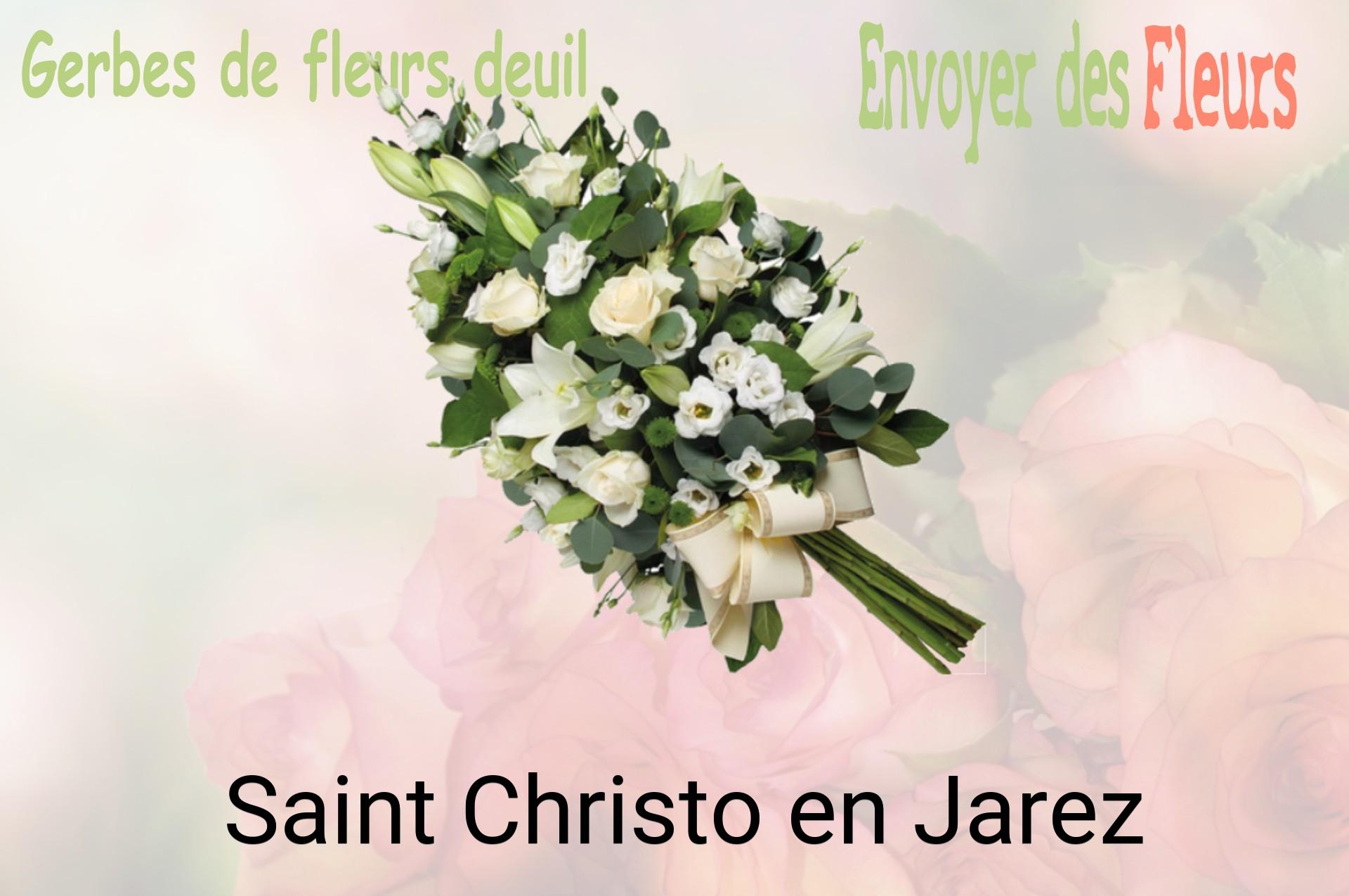 Gerbe de fleurs de deuil livrée à Saint-Christo-en-Jarez